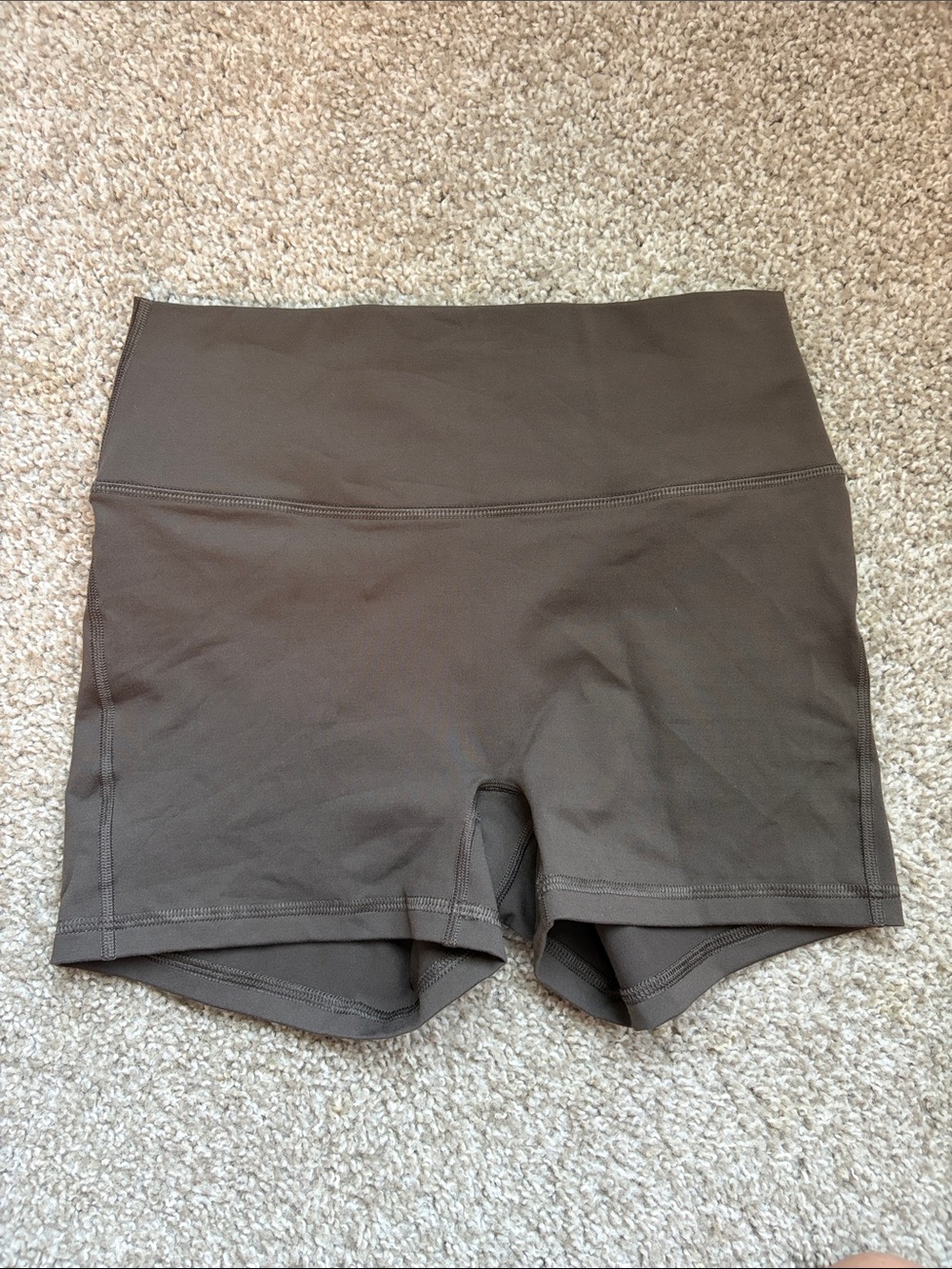 Fleo High-Waist Shorts in Brown no front seam